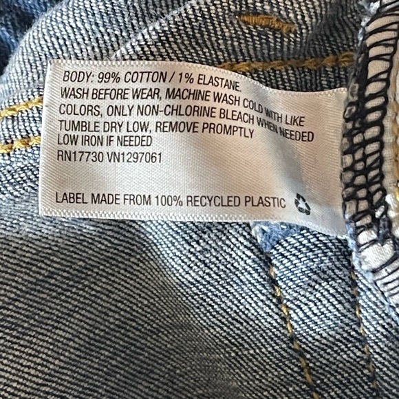 Cat & Jack Kids Blue Straight Leg Distressed Jeans Size 10 Stretch Denim - Picture 5 of 6